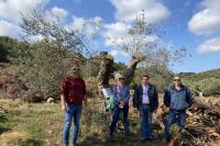 Members of the Management Team (from left, the agronomists K.Gialiadakis, K.Sahini, Mich. Papailiakis, and site manager G.Spiliopoulos).